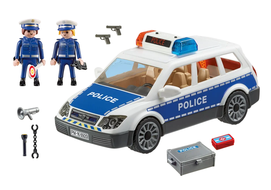 Playmobil City Action 6920 Police Car with lights & sound - police car action figure product inclusion playmobil - pop toys