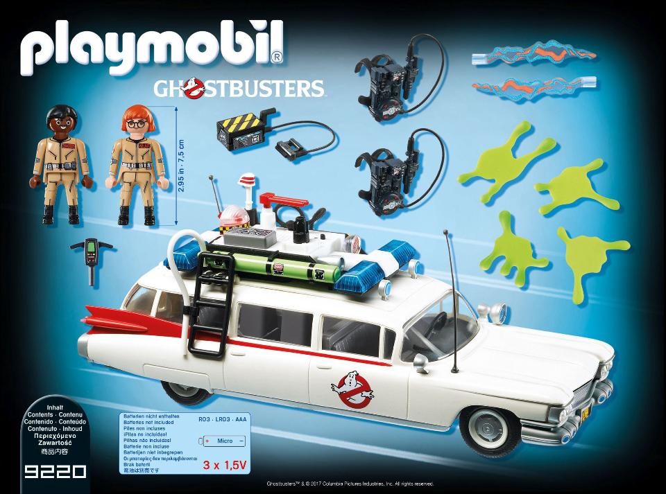 Playmobil Ghostbusters 9220 Ecto-1 Vehicle and figures product inclusion - ecto-1 vehicle ghostbusters playmobil - pop toys