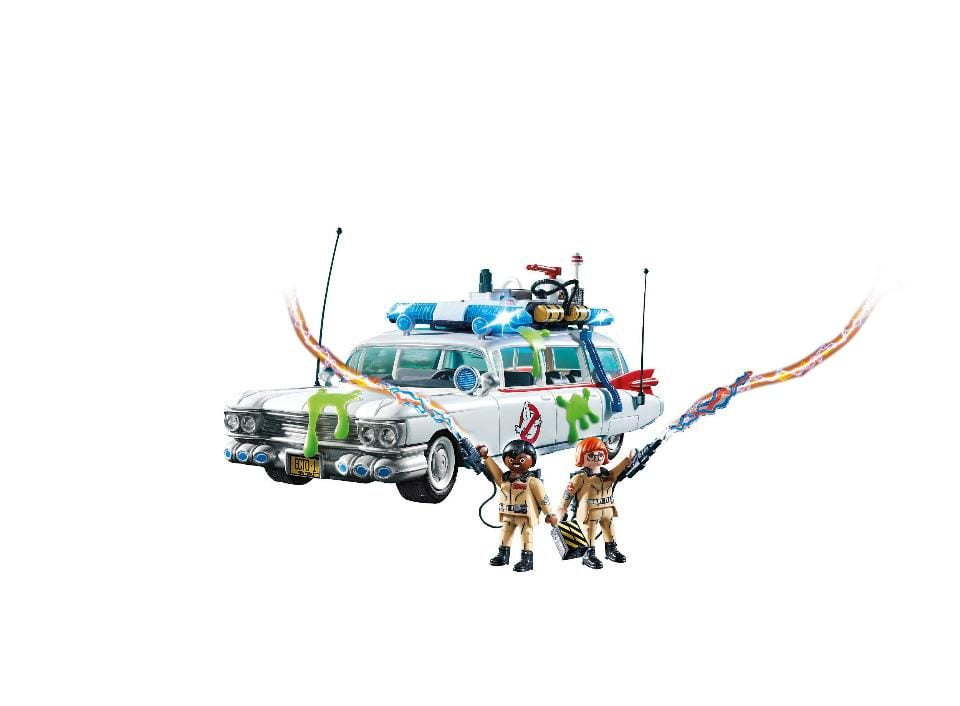 Playmobil Ghostbusters 9220 Ecto-1 Vehicle and figures demo - ecto-1 vehicle ghostbusters playmobil - pop toys