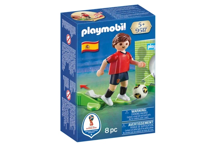 Playmobil 9517 FIFA World Cup Spain National Team Player Soccer - spain soccer player product box front playmobil - pop toys
