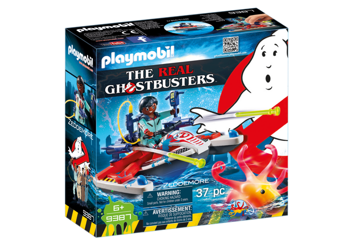 PLAYMOBIL The Real Ghostbusters Zeddemore With Aqua Scooter 9387 for sale online 