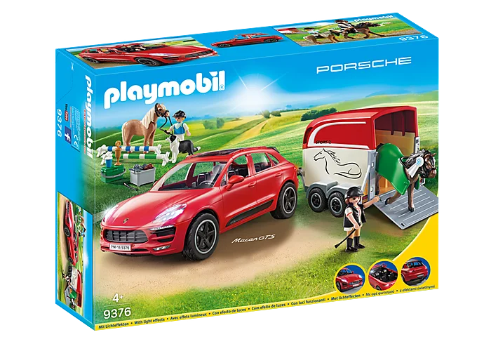 Playmobil 9376 Porsche Macan GTS with horse trailer - Retired set