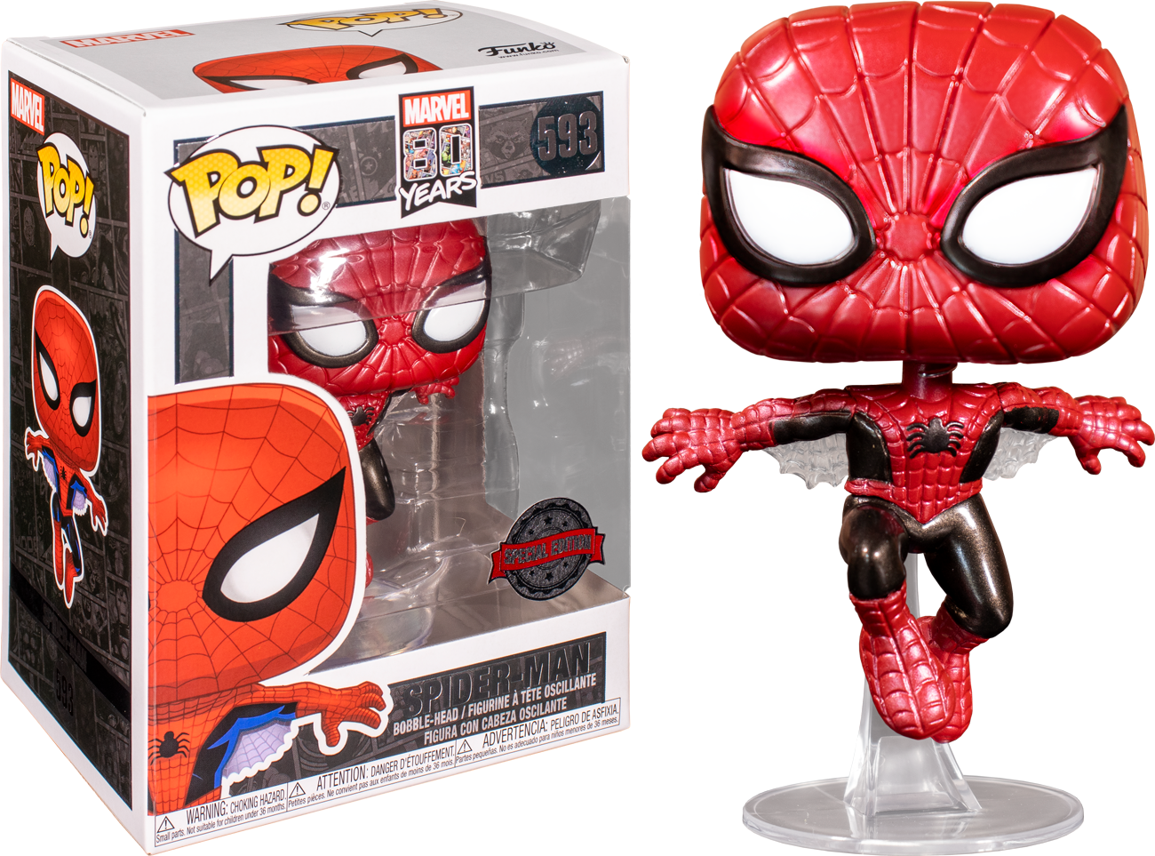 Spider-Man 1st Appearance 80th Anniversary Pop Vinyl POP Spider-Man Vinyl 