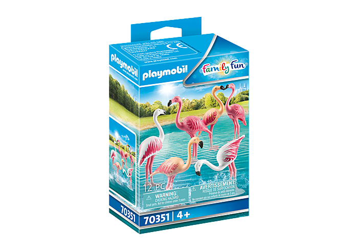 Playmobil Family Fun Zoo 70351 Flock of Flamingos (Retired Set)