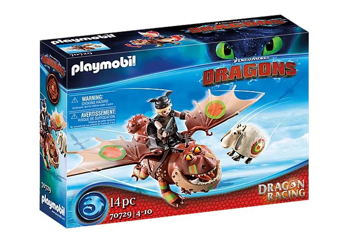Playmobil Dragons 70729 Dragon Racing: Fishlegs and Meatlug