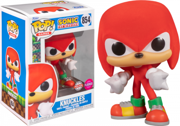 Sonic The Hedgehog Pop Vinyl Knuckles Flocked 3.75