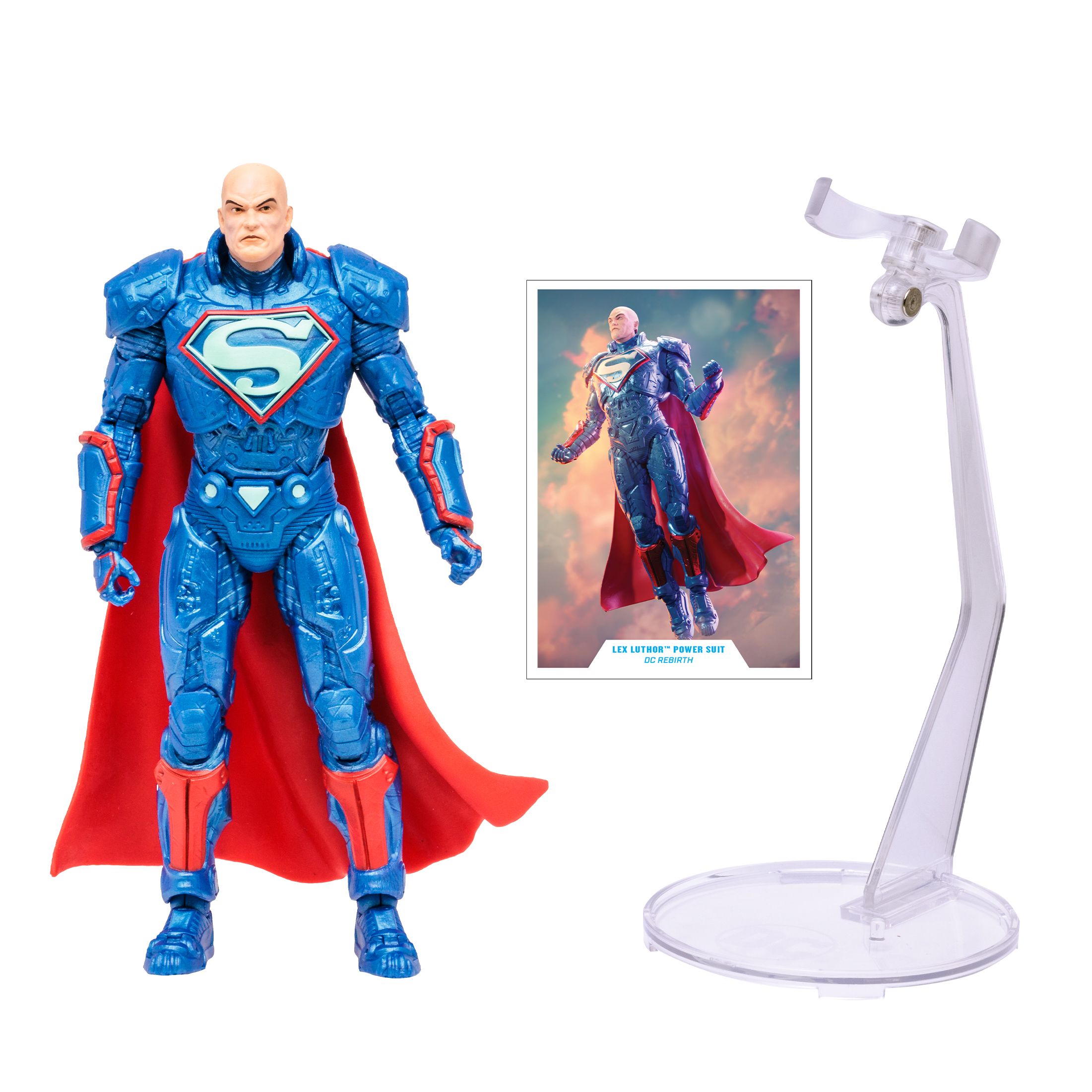 DC Multiverse Lex Luthor Blue Power Suit 7″ figure Gold Edition McFarlane Toys - Image 3