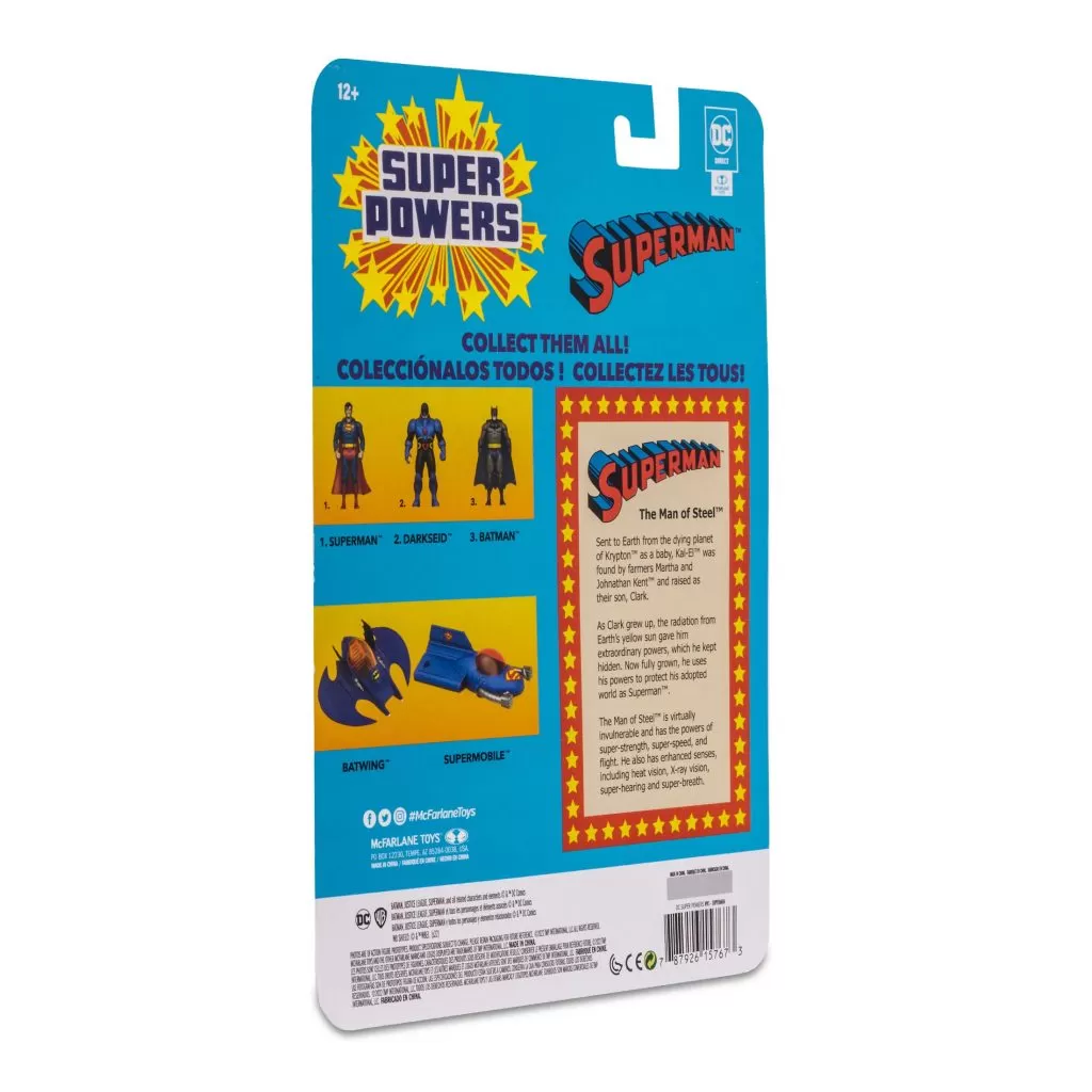 Super Powers Superman 4″ figure Wave 1 McFarlane Toys - Image 2