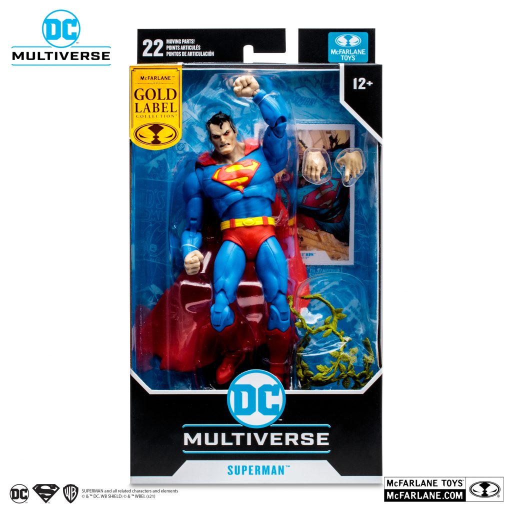 DC Multiverse Superman 7" figure Angry Laser Eyes Gold Label Hush McFarlane Toys