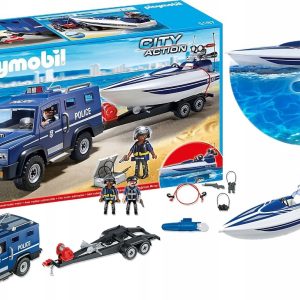 Playmobil City Action 5187 Police Truck With Speed Boat 90 Pcs – toy-vs