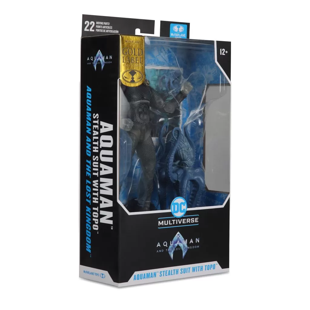 DC Multiverse Aquaman 2 Movie: Aquaman Stealth Suit with Topo 7" figure Gold Label McFarlane Toys - Image 2