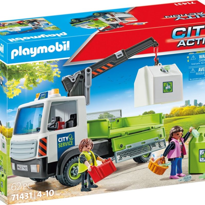 Playmobil City Action 71431 Glass Recycling Truck with Container