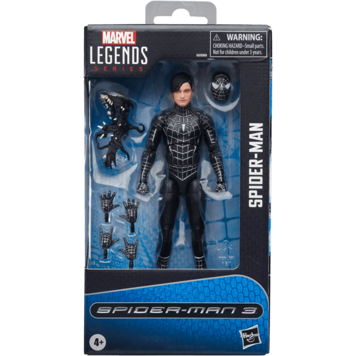 Marvel Legends Spider-Man 3 (Symbiote Suit) Tobey Maguire 6″ Figure