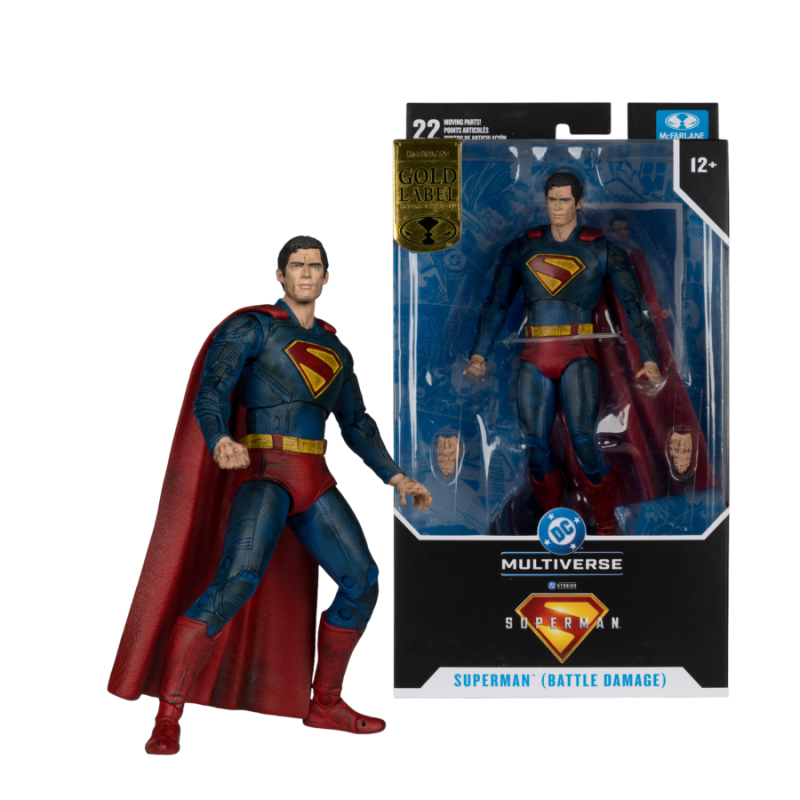 DC Multiverse Superman (Battle Damaged) (2025 movie) 7″ figure Gold Label McFarlane Toys - Image 2