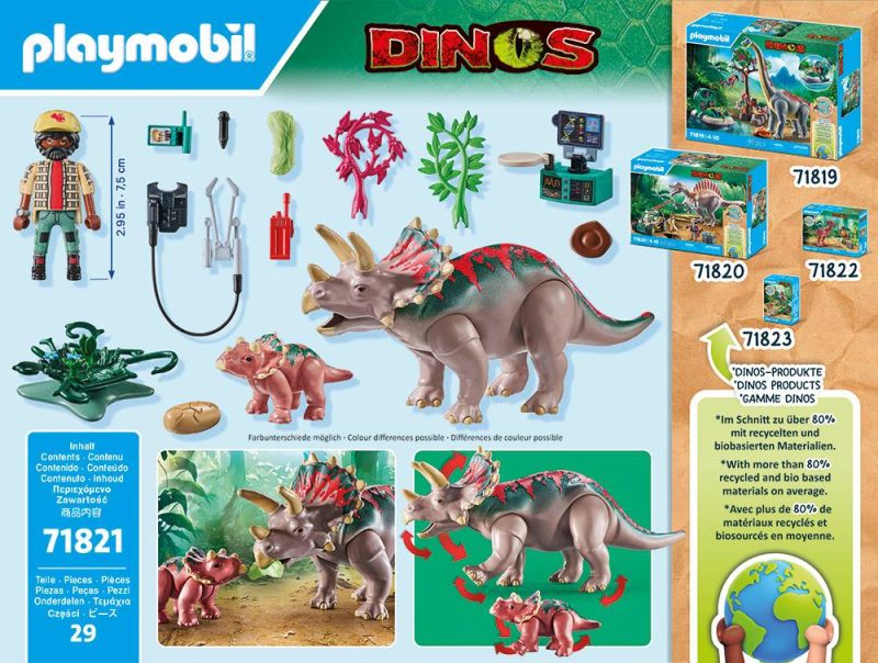 Playmobil Dinos 71821 Triceratops Family - Image 4