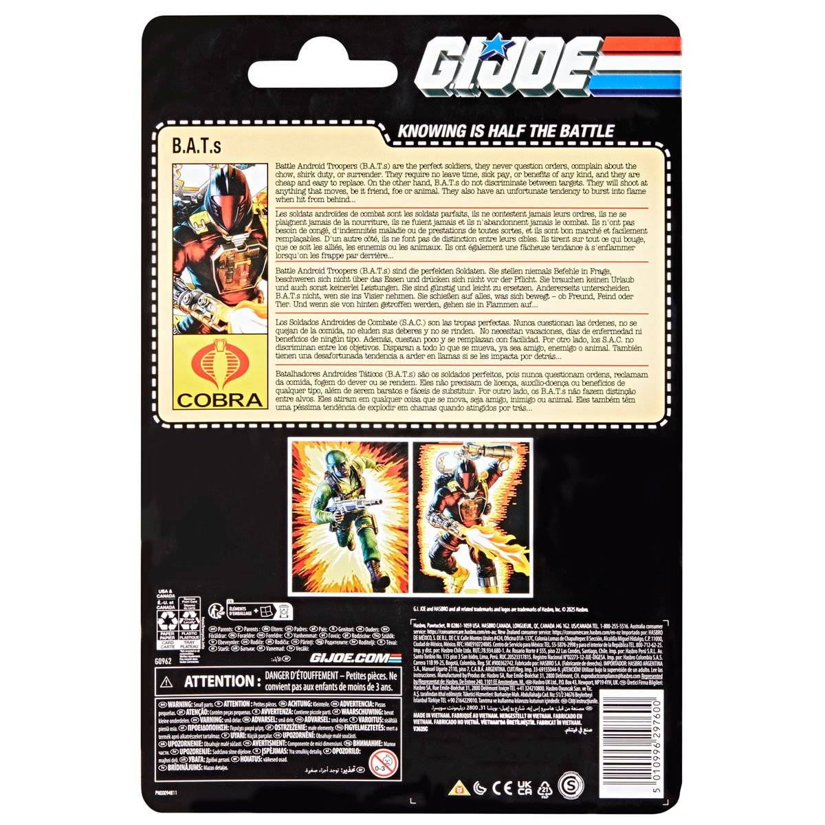 G.I. Joe Retro – B.A.T. (Battle Android Trooper) Classified Series 6″ Scale Action Figure - Image 2