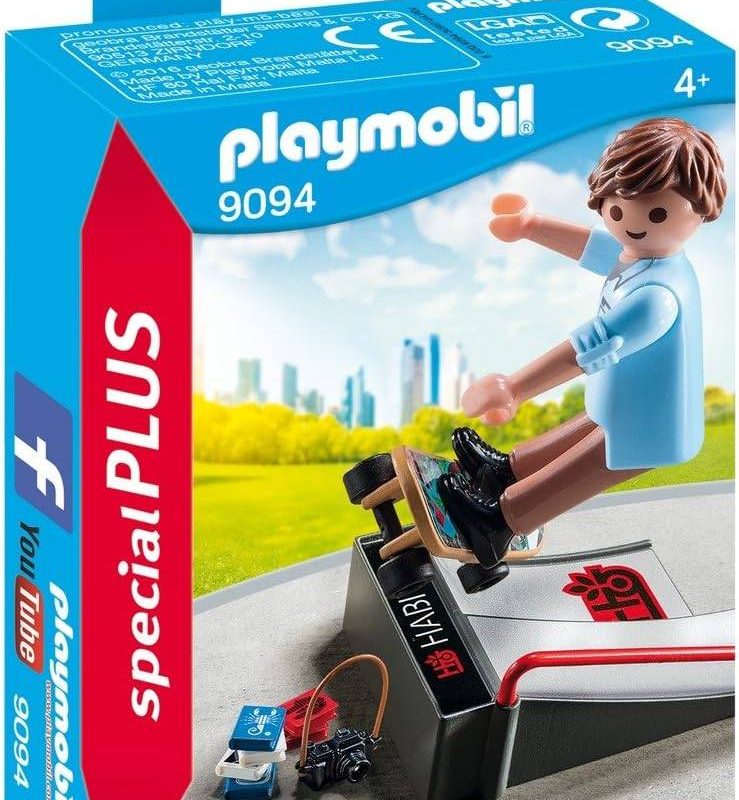 Playmobil Special Plus Figure 9094 Skateboarder with ramp (retired set)