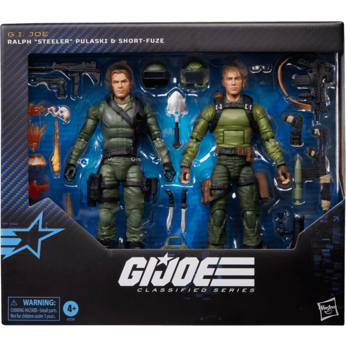 G.I. Joe – Ralph “Steeler” Pulaski & Short-Fuze #181 Classified Series 6″ Scale Action Figure 2 pack