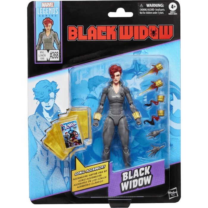 Marvel Legends Uncanny X-Men – Black Widow 6″ Figure with mini comic