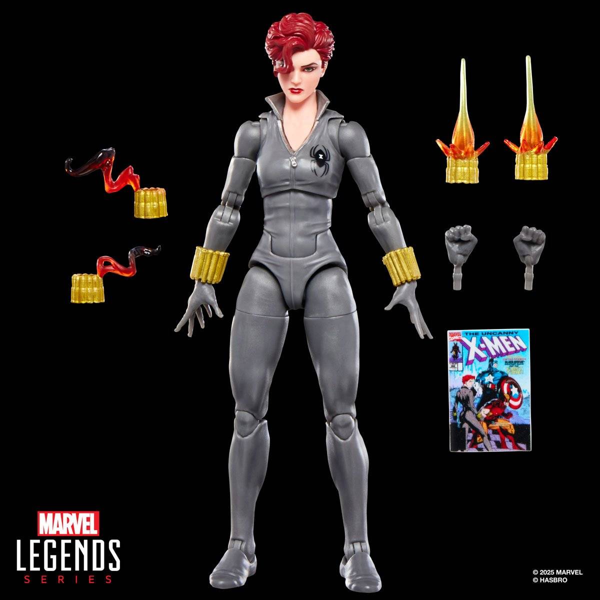 Marvel Legends Uncanny X-Men – Black Widow 6″ Figure with mini comic - Image 3