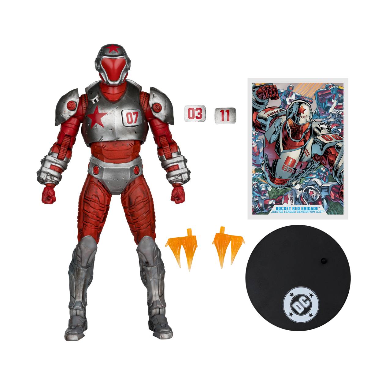 DC Multiverse Rocket Red Brigade 7″ figure McFarlane Toys - Image 5