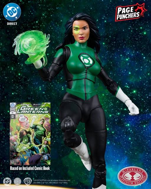 DC Page Punchers Green Lantern Jessica Cruz (Green Lanterns #48)(Red Platinum) – 7″ figure with comic - Image 2