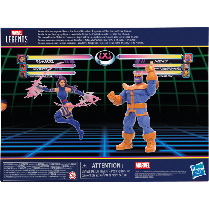 Marvel Legends Gamerverse: Psylocke & Thanos 6″ Scale Figure 2 Pack - Image 2