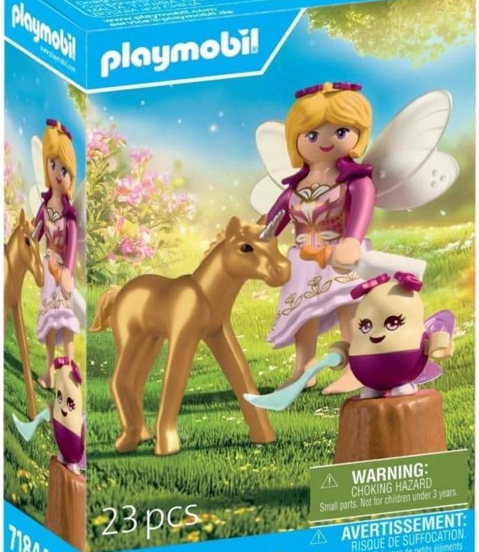 Playmobil Fairies 71844 Golden Unicorn Foal with Fairy