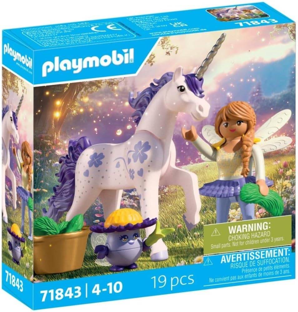 Playmobil Fairies 71843 Collectible Unicorn Lucky Lavender with Fairy