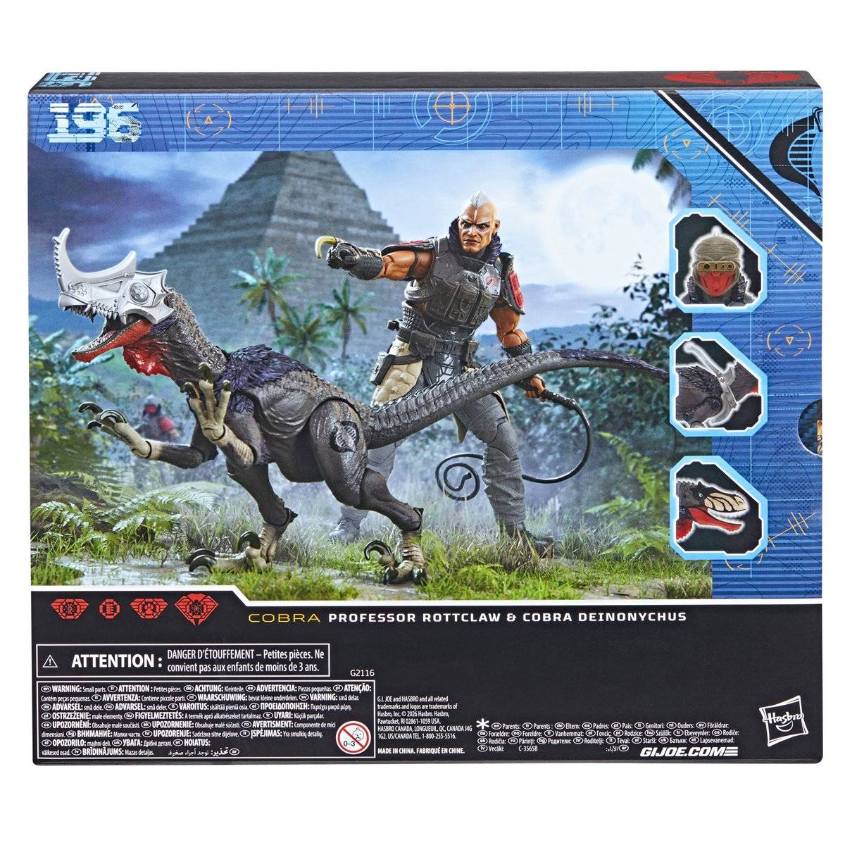 G.I. Joe – Professor Rottclaw and Cobra Deinonychus #196 Classified Series 6″ Scale Action Figure - Image 6