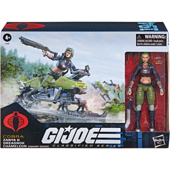 G.I. Joe – Zanya and Dreadnok Chameleon (Swamp Skier) Vehicle #194 Classified Series 6″ Scale Action Figure