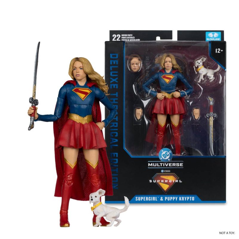 DC Multiverse Supergirl and Puppy Krypto (Supergirl Movie 2026) 7″ Action Figure (Deluxe Theatrical Edition)