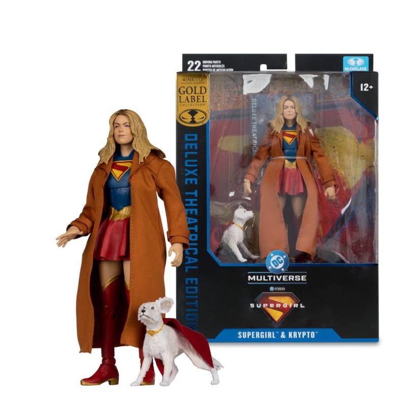 DC Multiverse Supergirl and Krypto (Supergirl Movie 2026) 7″ Gold Label Action Figure (Deluxe Theatrical Edition)