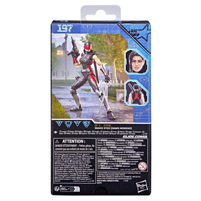 G.I. Joe – Snake Eyes (Dawn Moreno) #197 Classified Series 6″ Scale Action Figure - Image 5