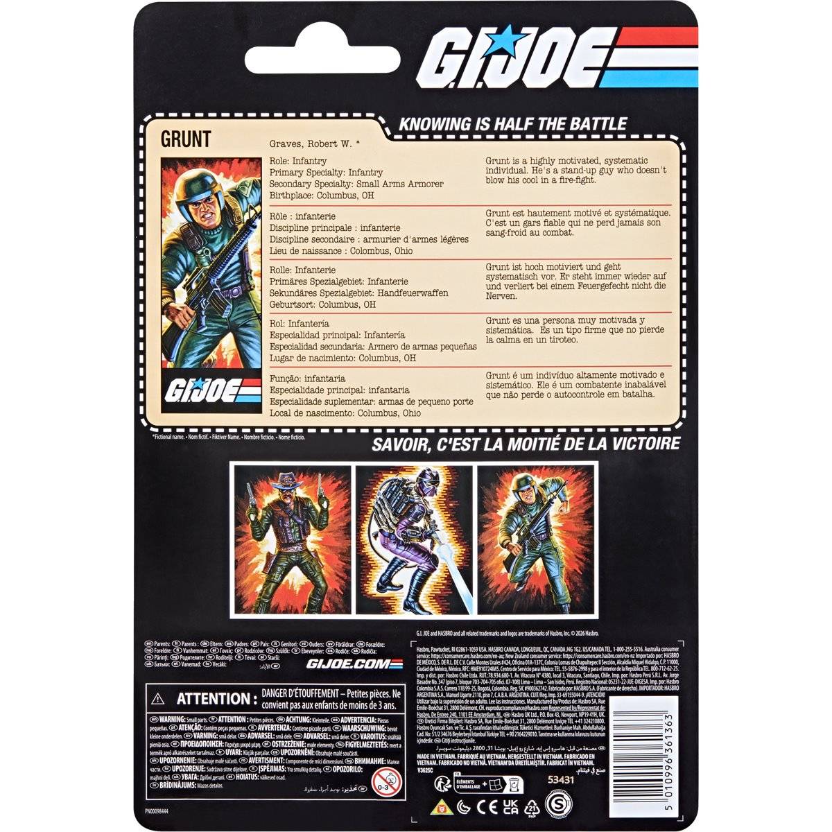 G.I. Joe Retro – Robert “Grunt” Graves Classified Series 6″ Scale Action Figure - Image 2