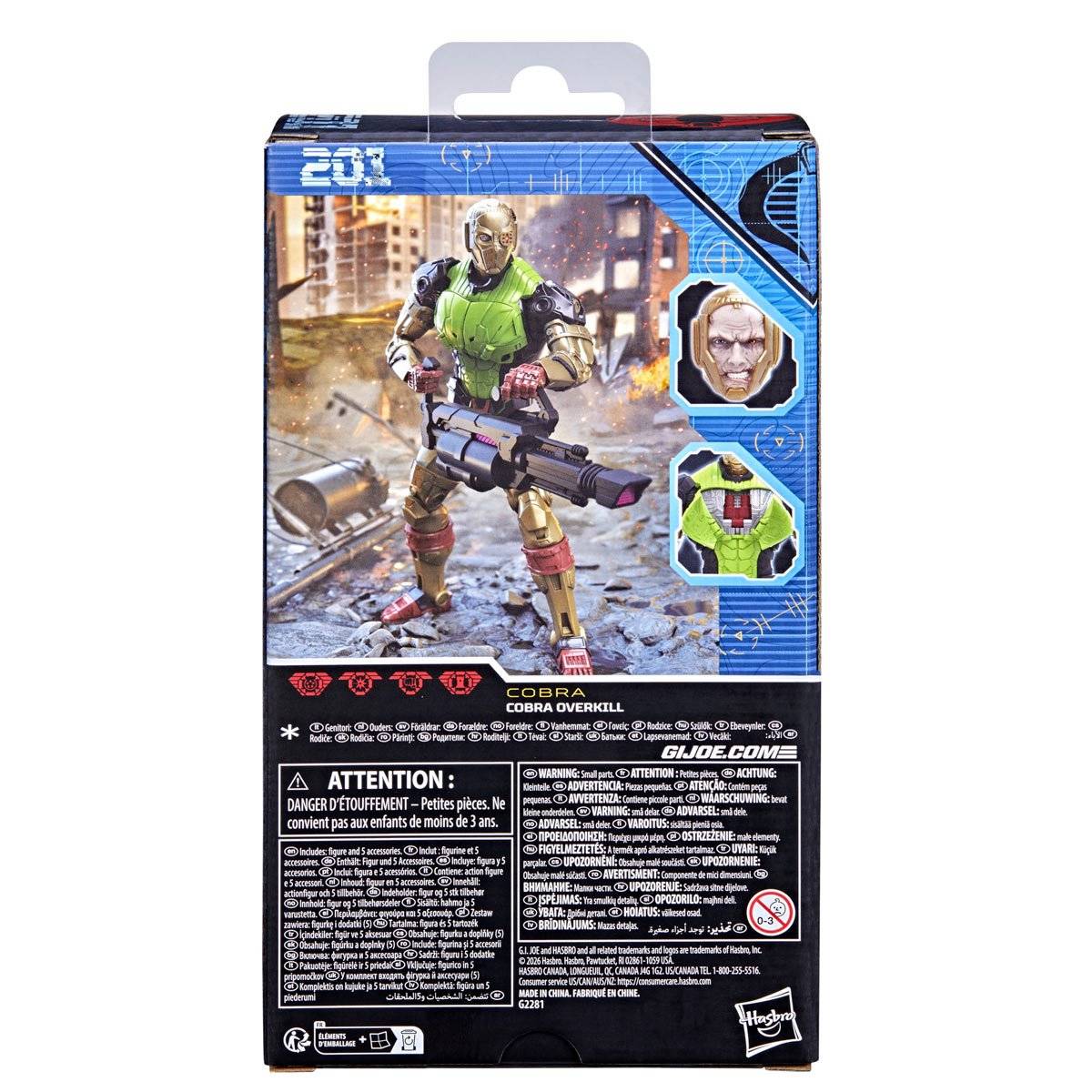 G.I. Joe – Cobra Overkill #201 Classified Series 6″ Scale Action Figure - Image 2